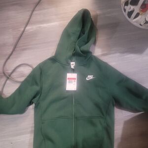 Nike Kids Forest Green Zip-Up Hoodie